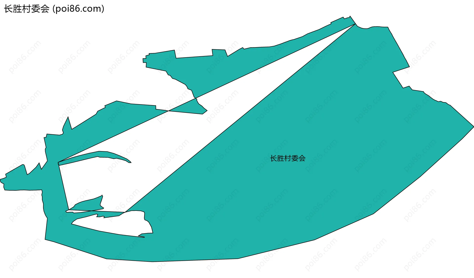 长胜村委会边界地图