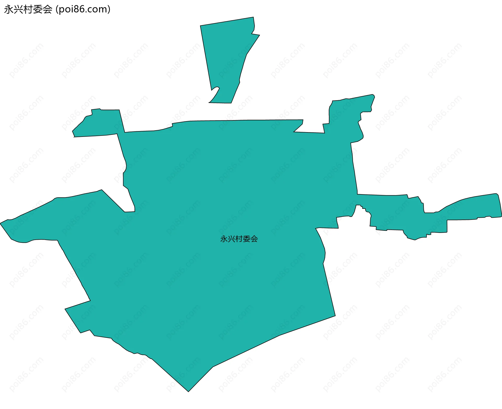 永兴村委会边界地图