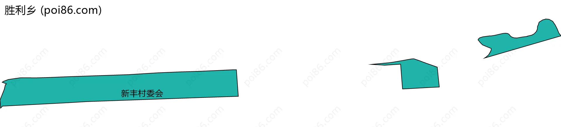 胜利乡边界地图(五级行政区划)