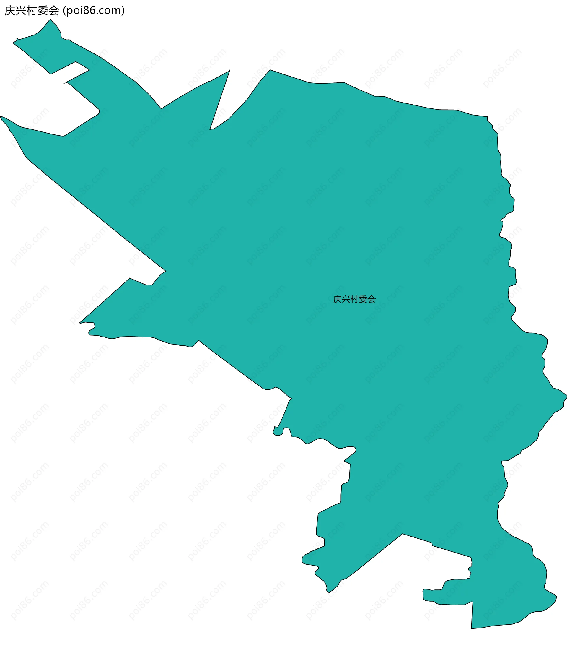 庆兴村委会边界地图