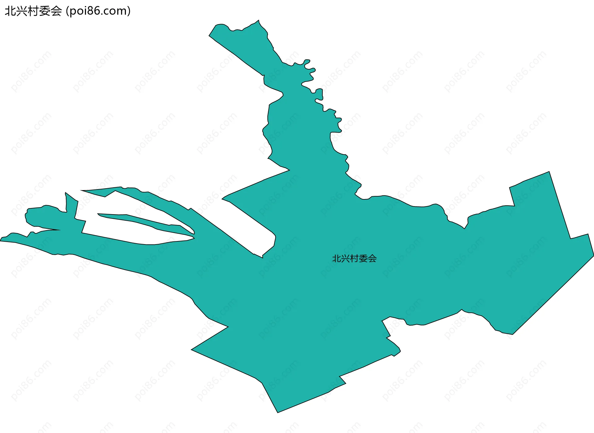 北兴村委会边界地图