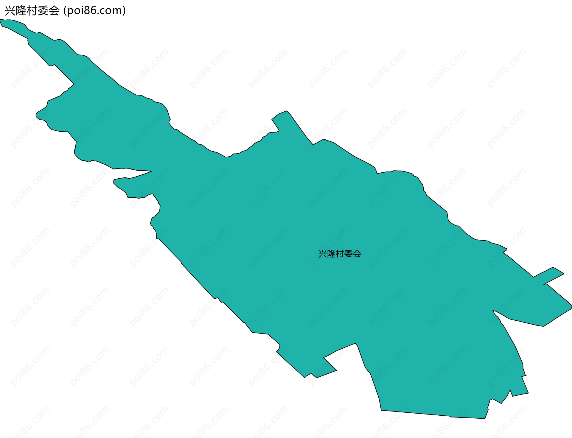 兴隆村委会边界地图