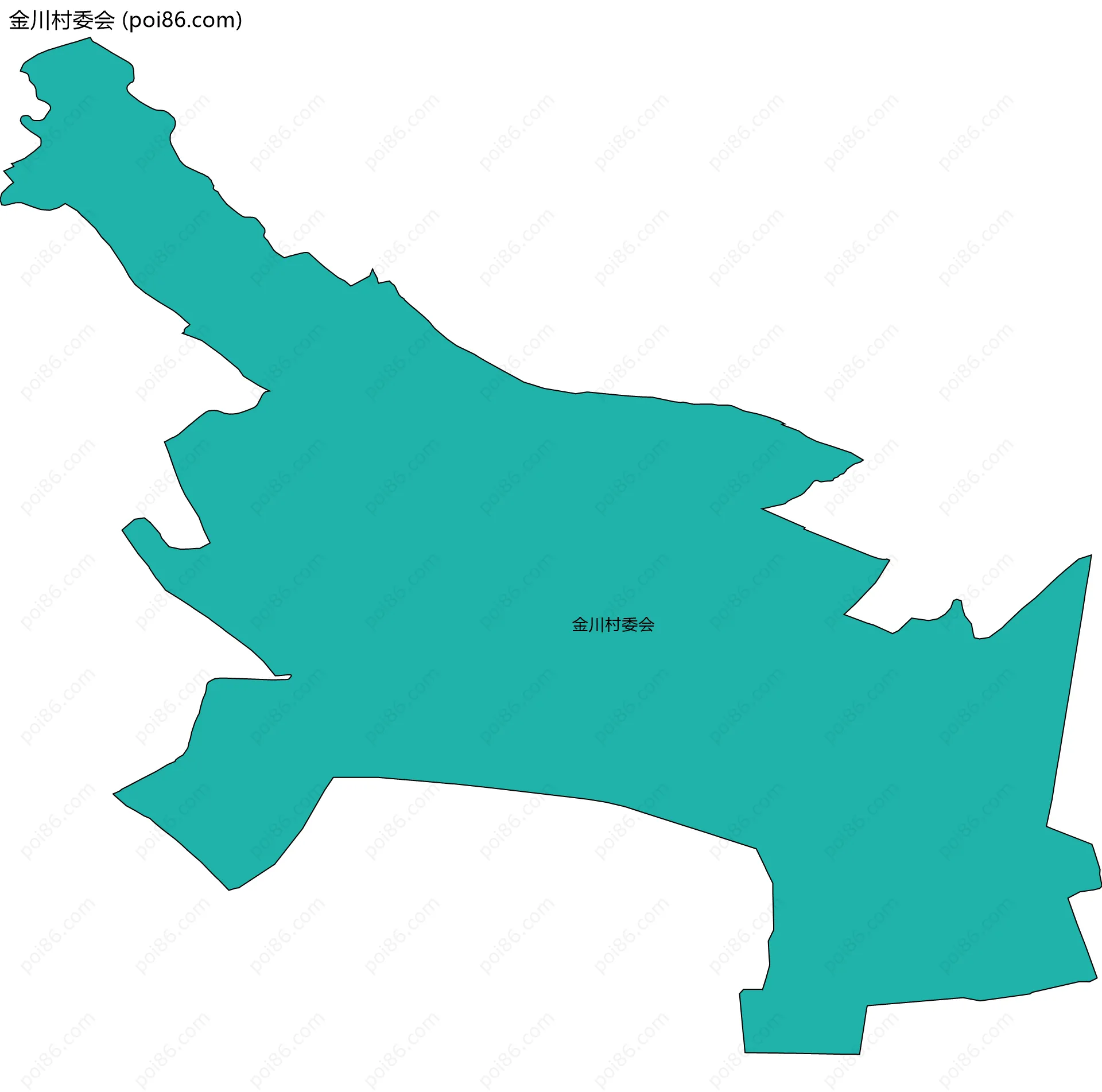 金川村委会边界地图