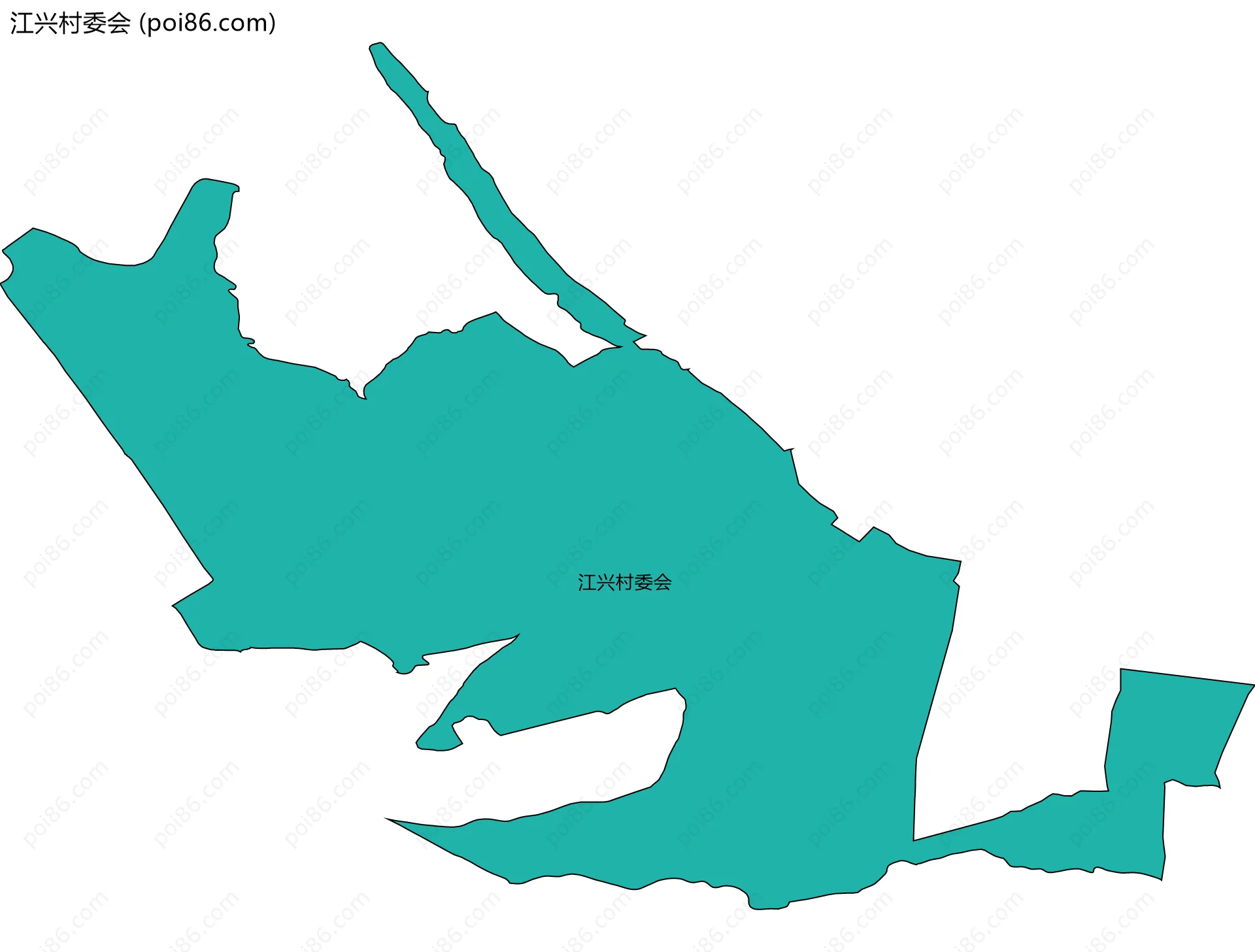 江兴村委会边界地图