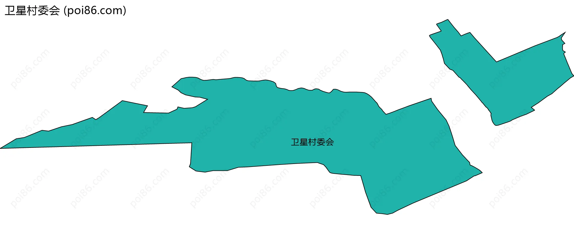 卫星村委会边界地图