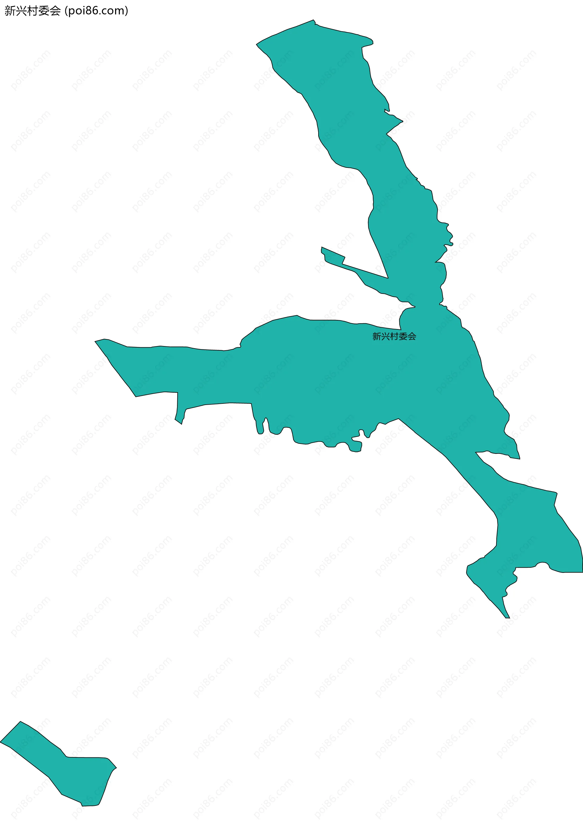 新兴村委会边界地图