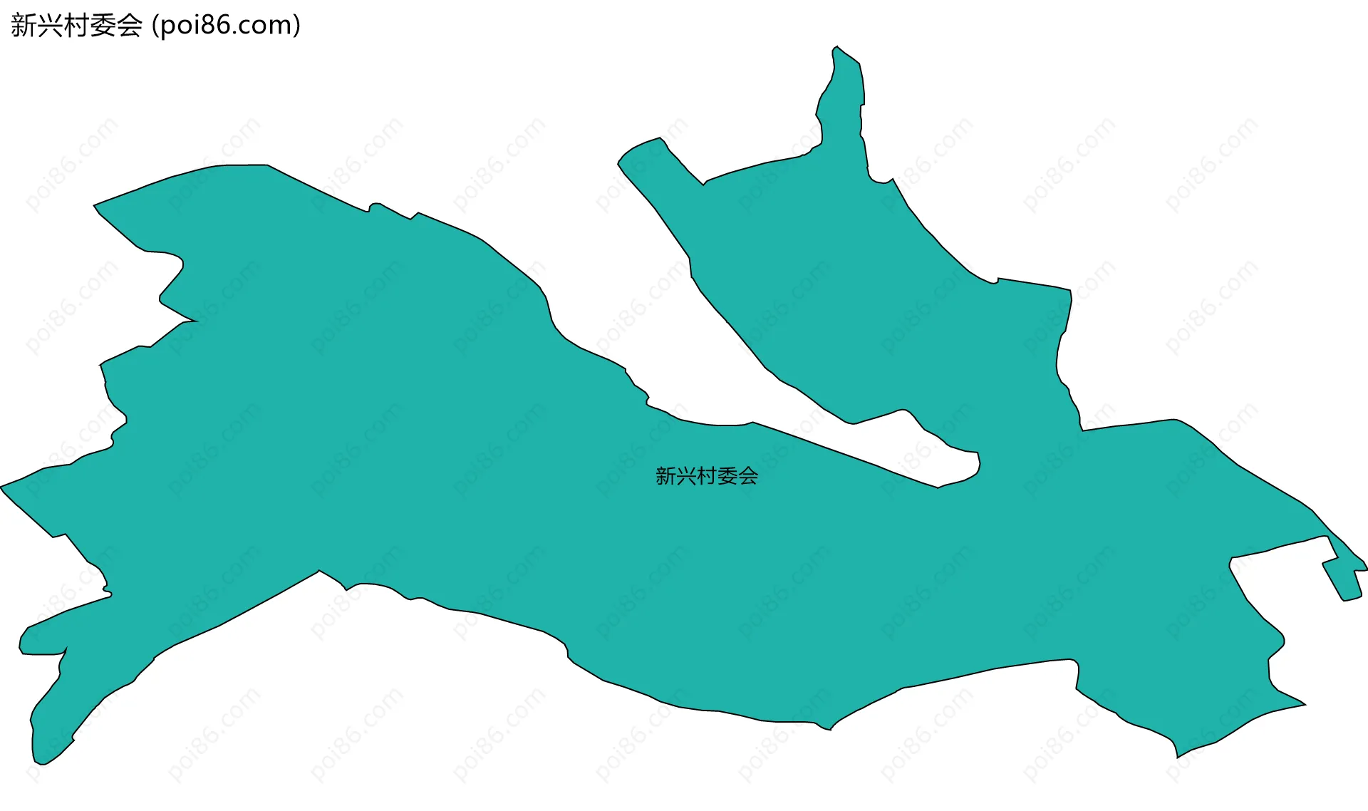 新兴村委会边界地图
