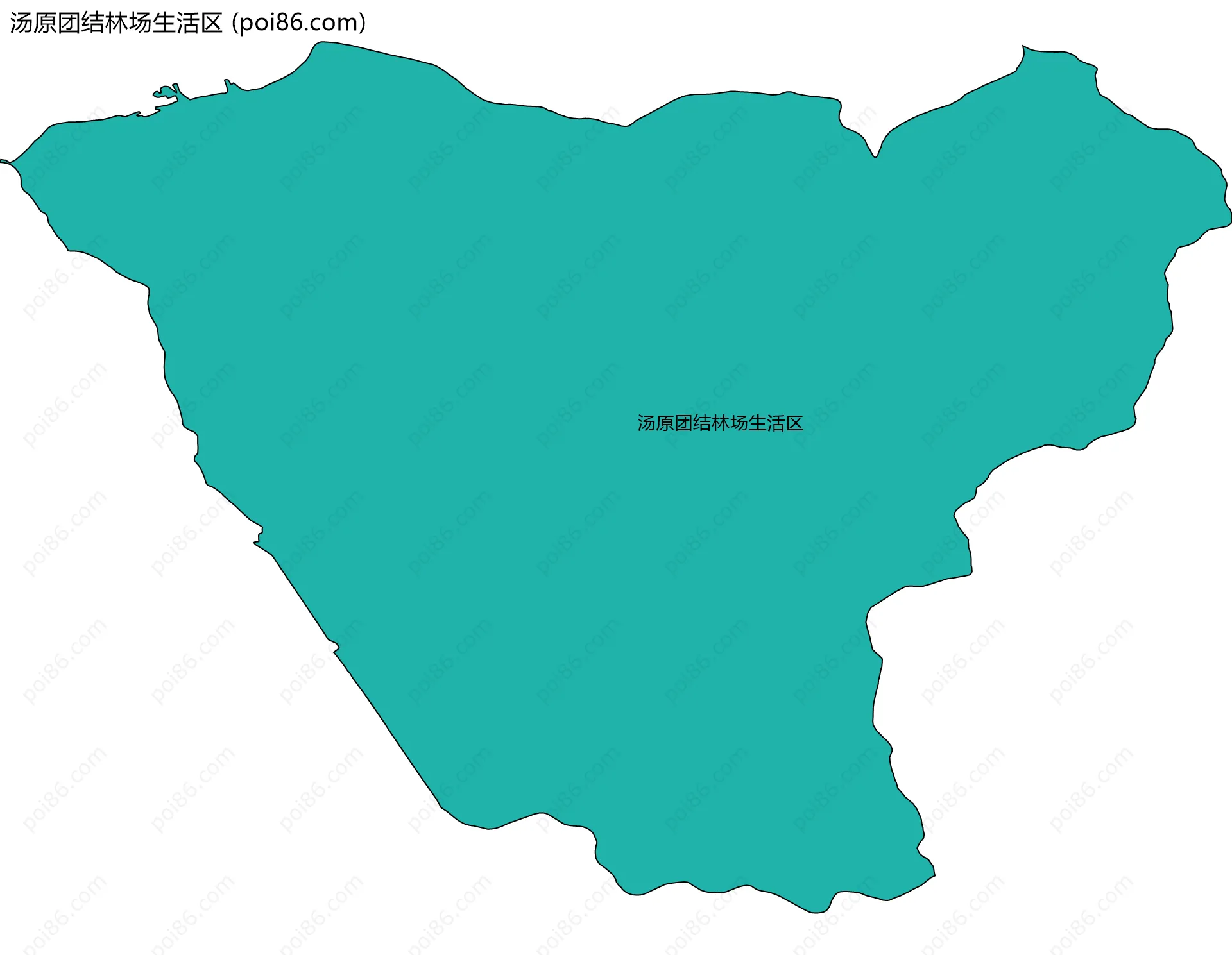 汤原团结林场生活区边界地图