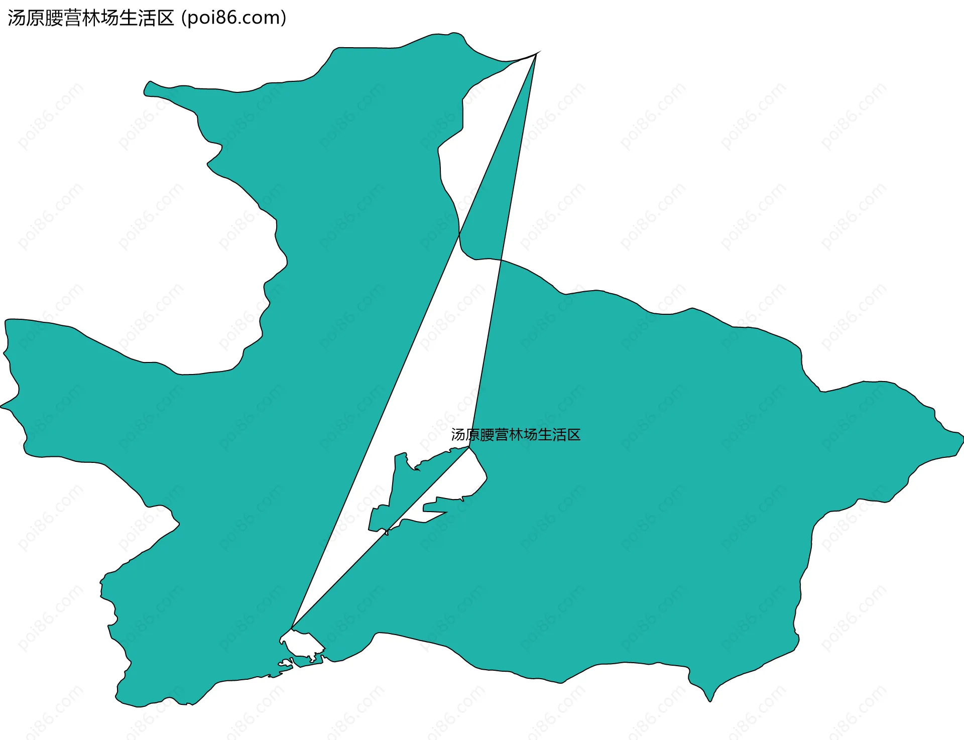 汤原腰营林场生活区边界地图