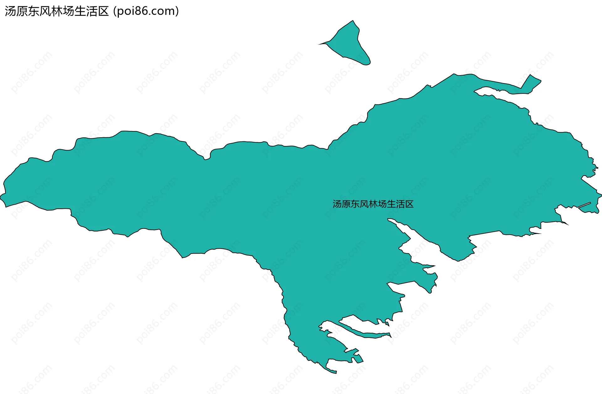 汤原东风林场生活区边界地图