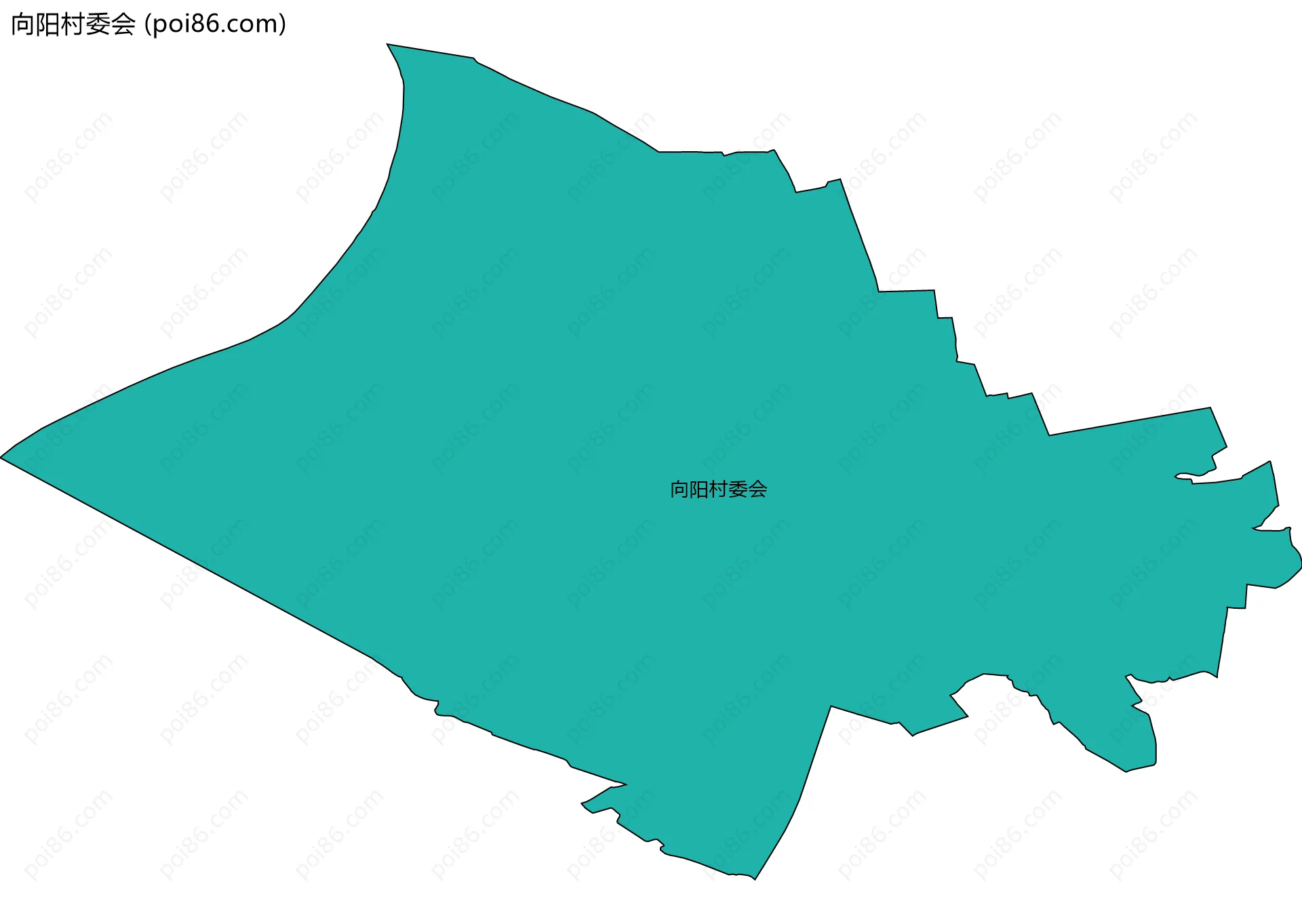向阳村委会边界地图