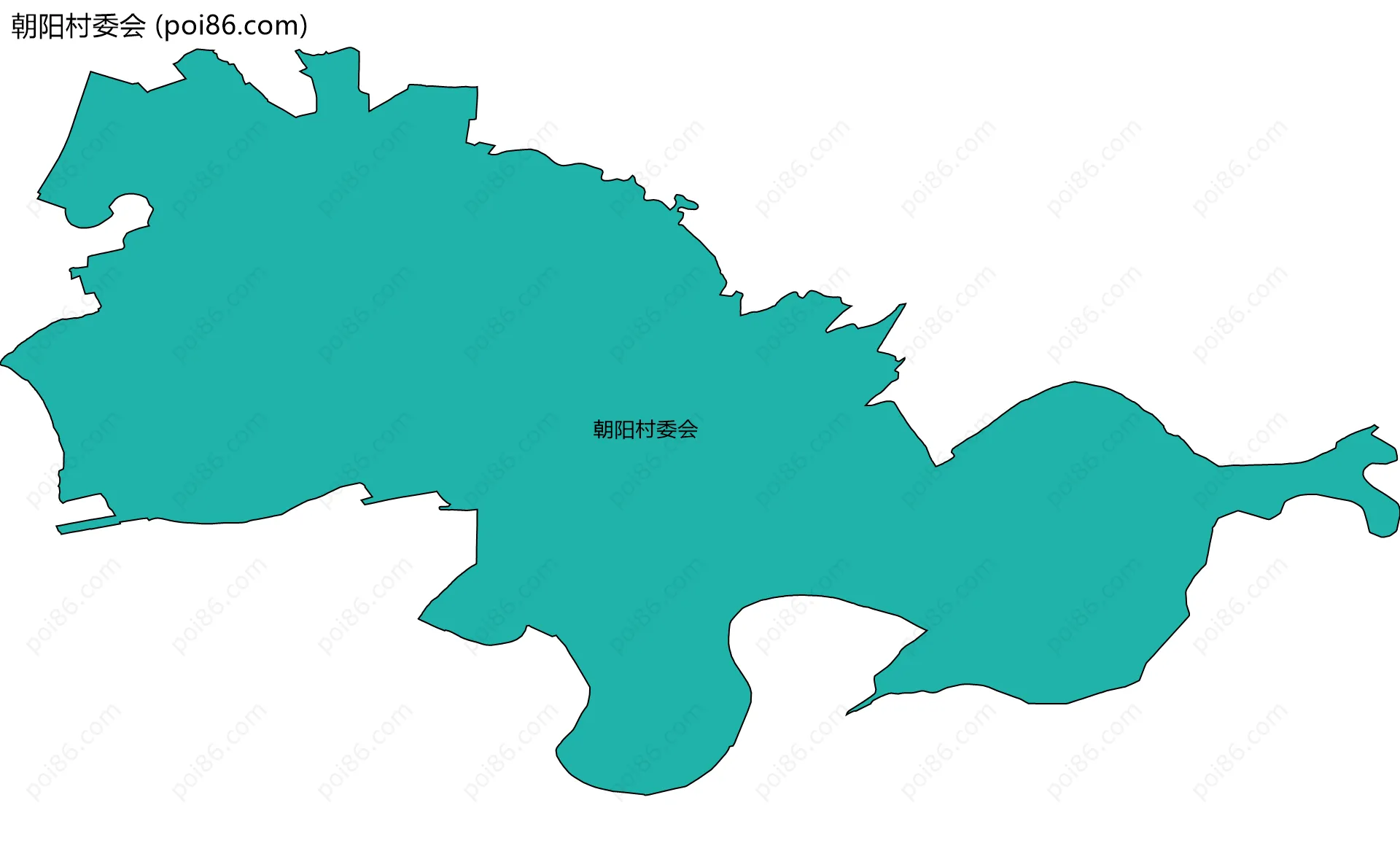 朝阳村委会边界地图