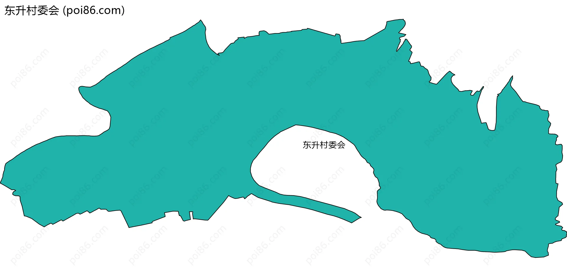 东升村委会边界地图