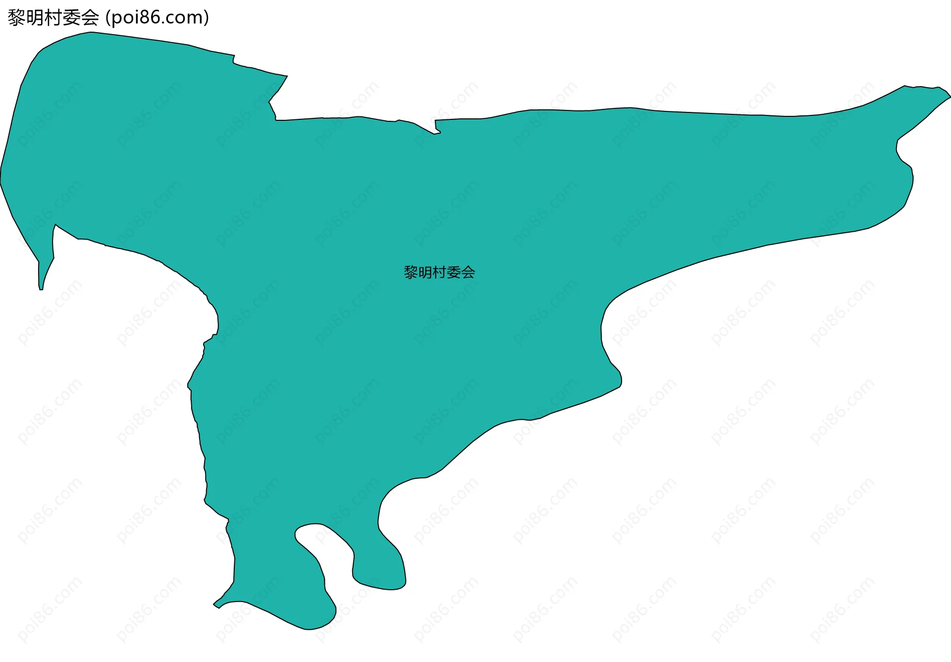 黎明村委会边界地图