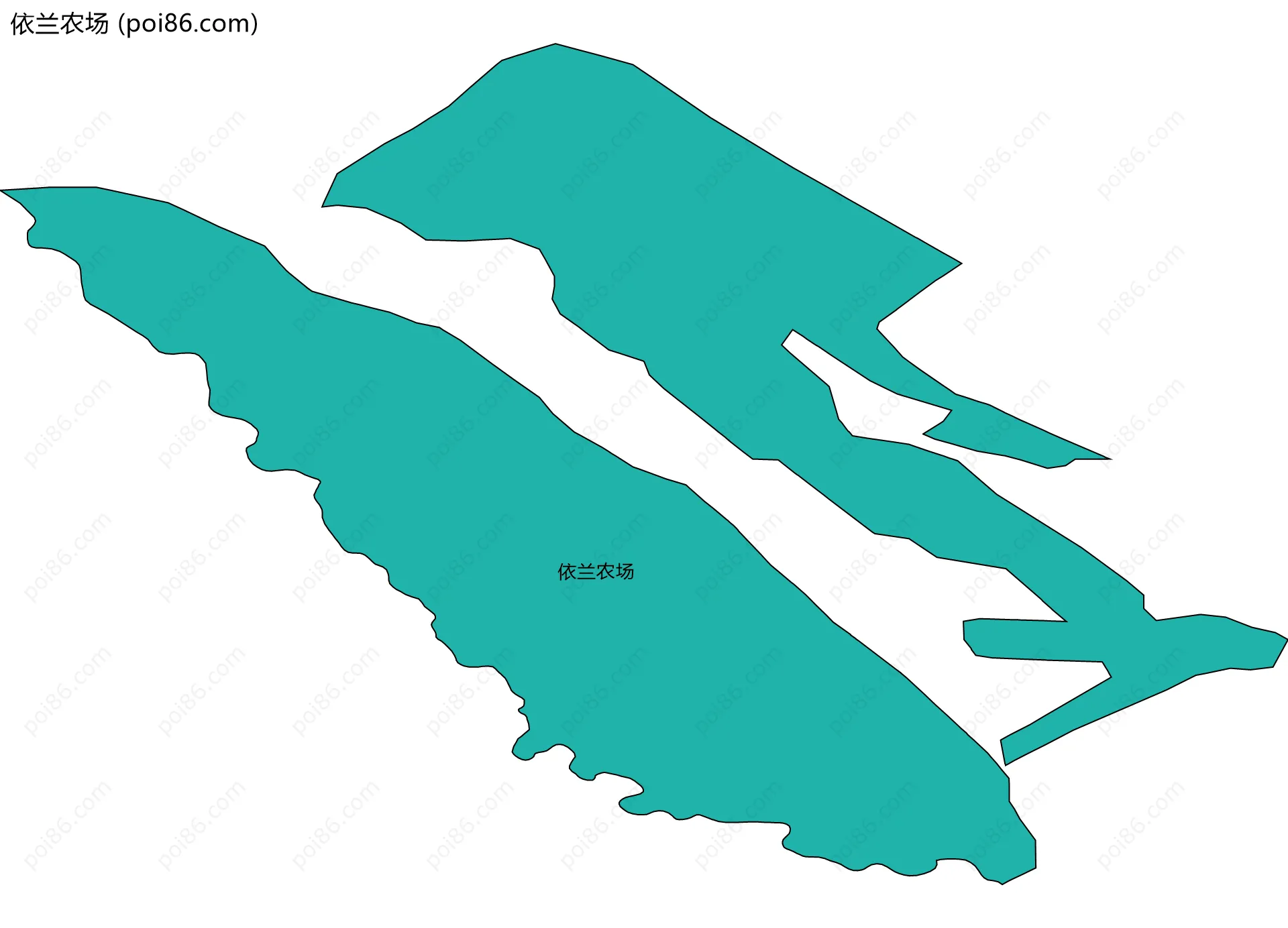 依兰农场边界地图