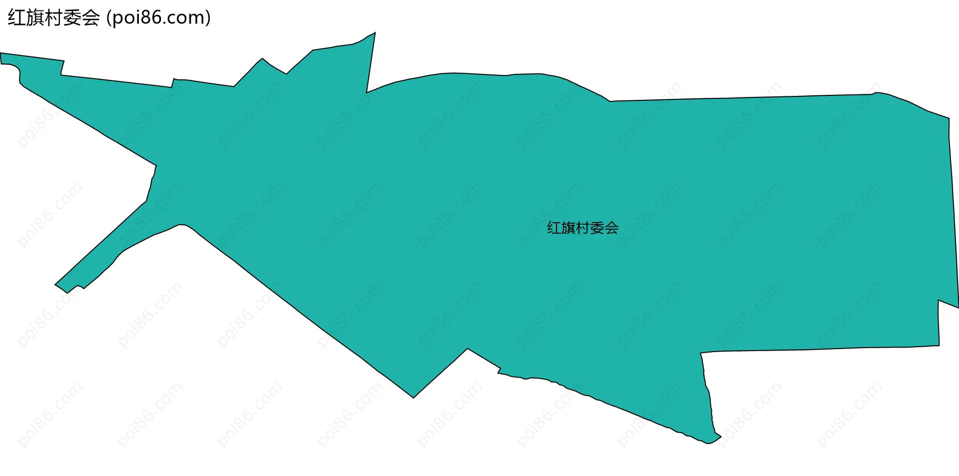 红旗村委会边界地图