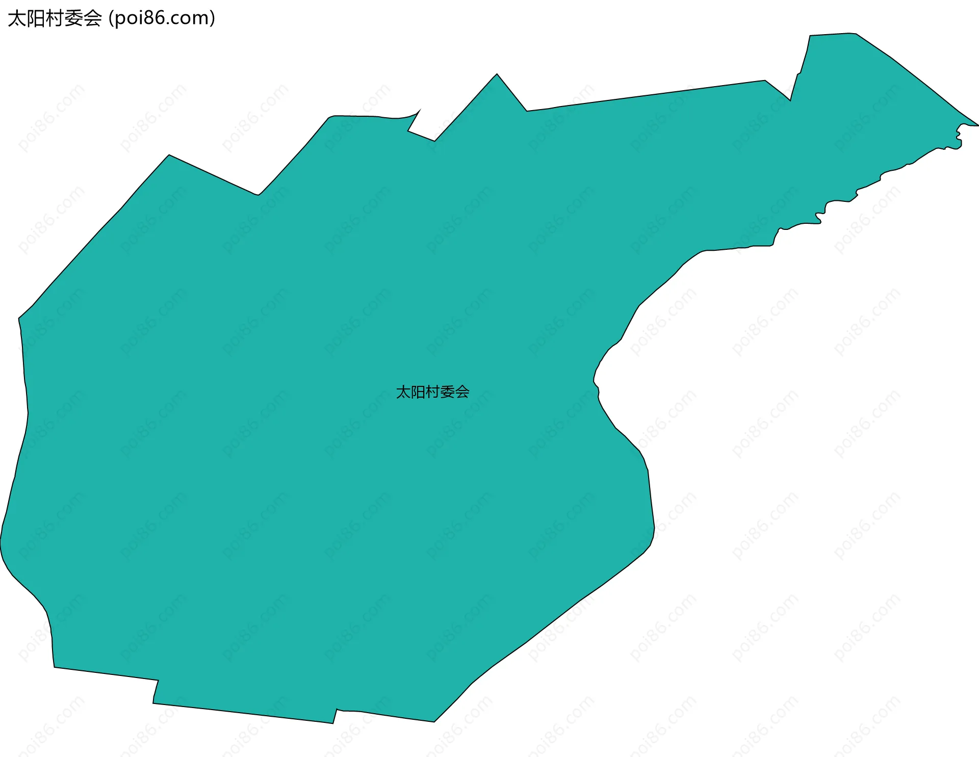 太阳村委会边界地图