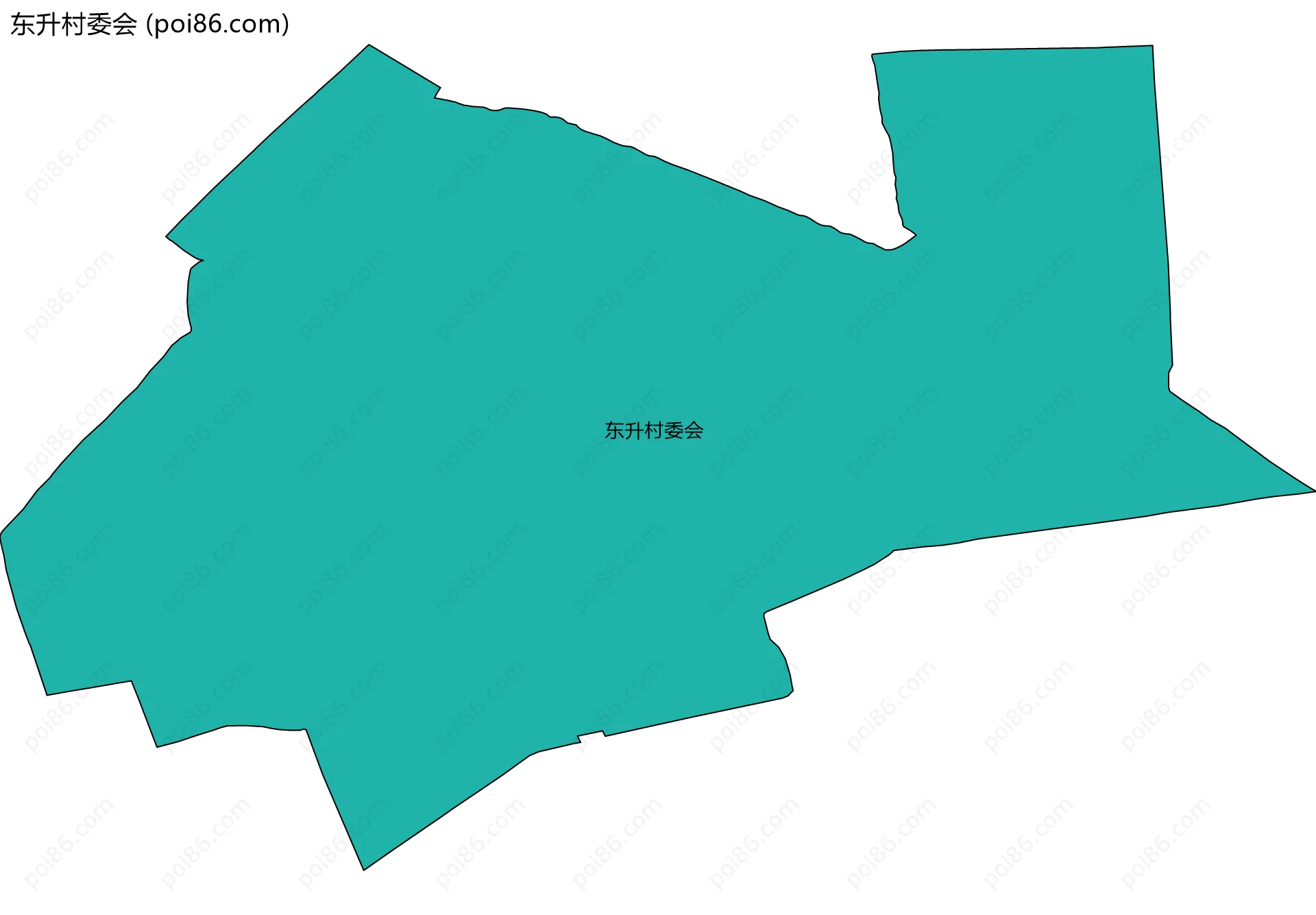 东升村委会边界地图