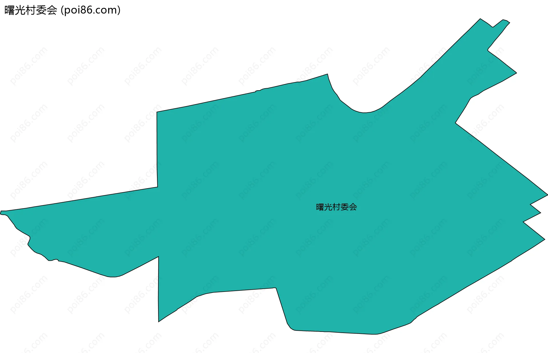 曙光村委会边界地图