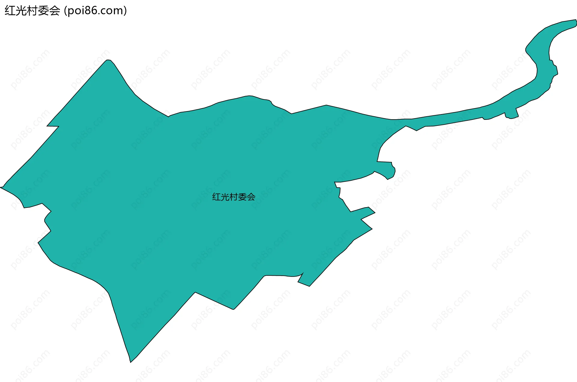 红光村委会边界地图