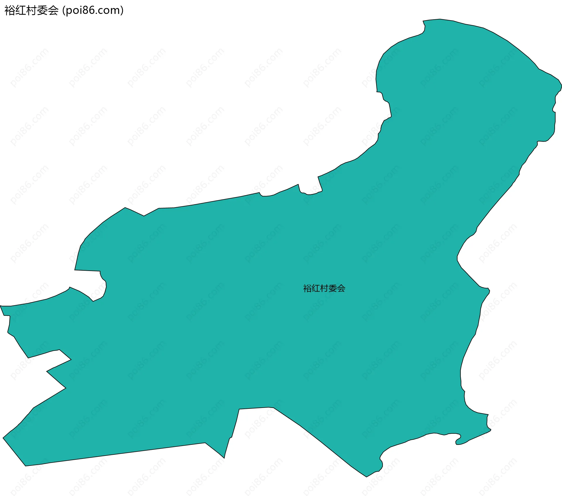 裕红村委会边界地图