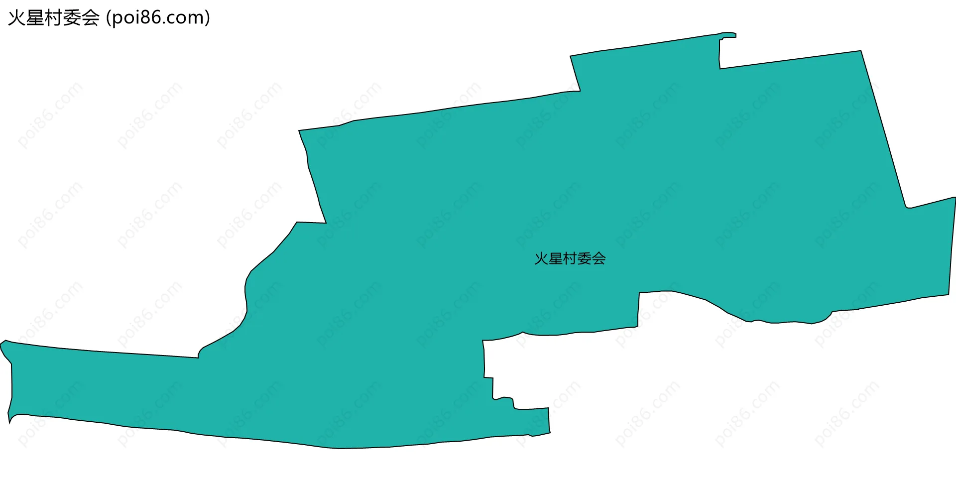 火星村委会边界地图