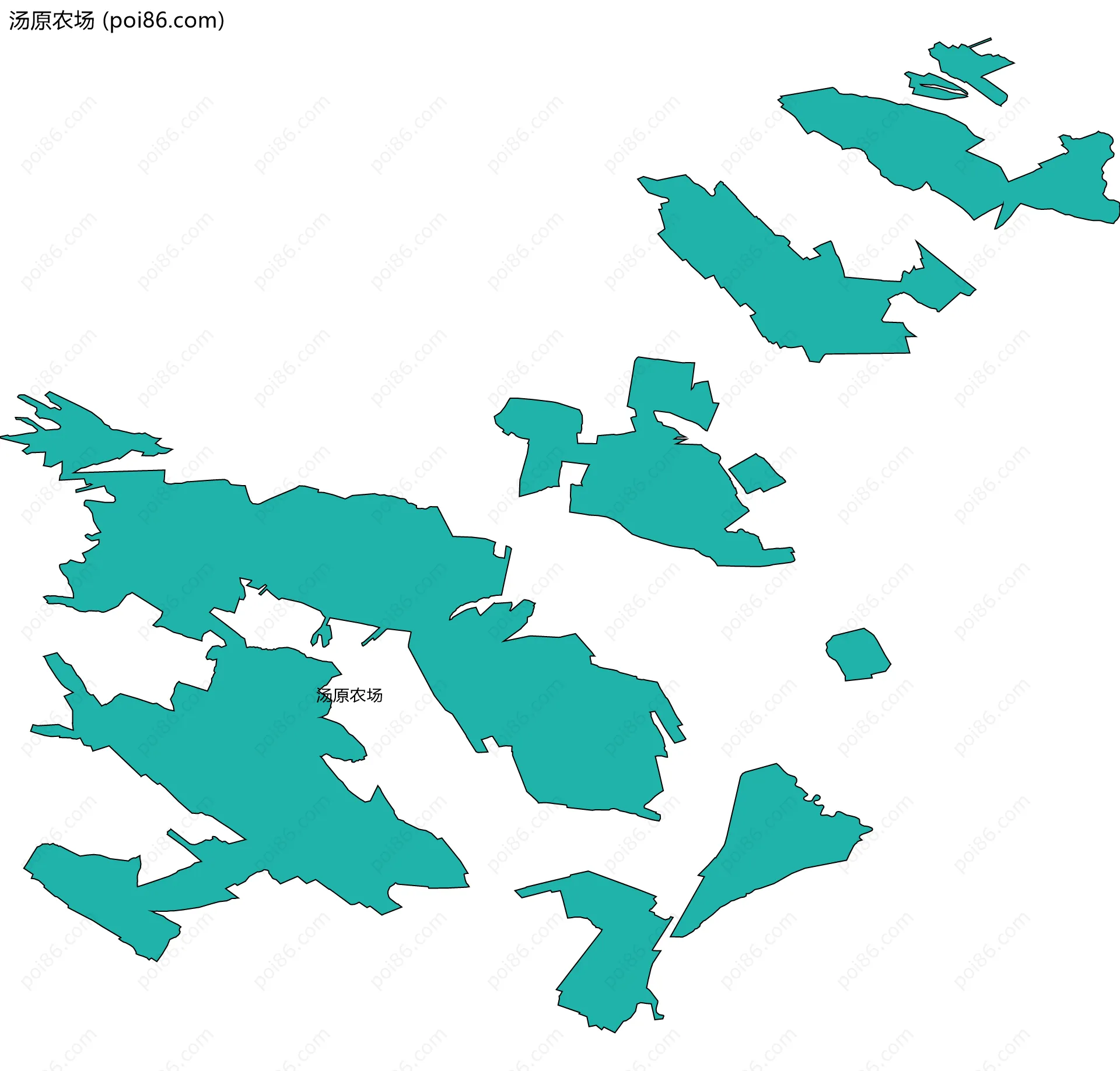 汤原农场边界地图