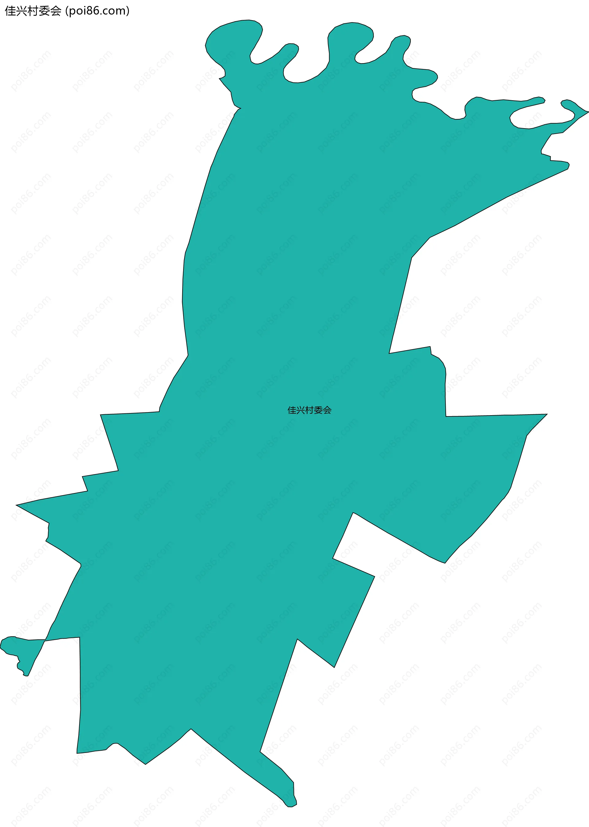 佳兴村委会边界地图