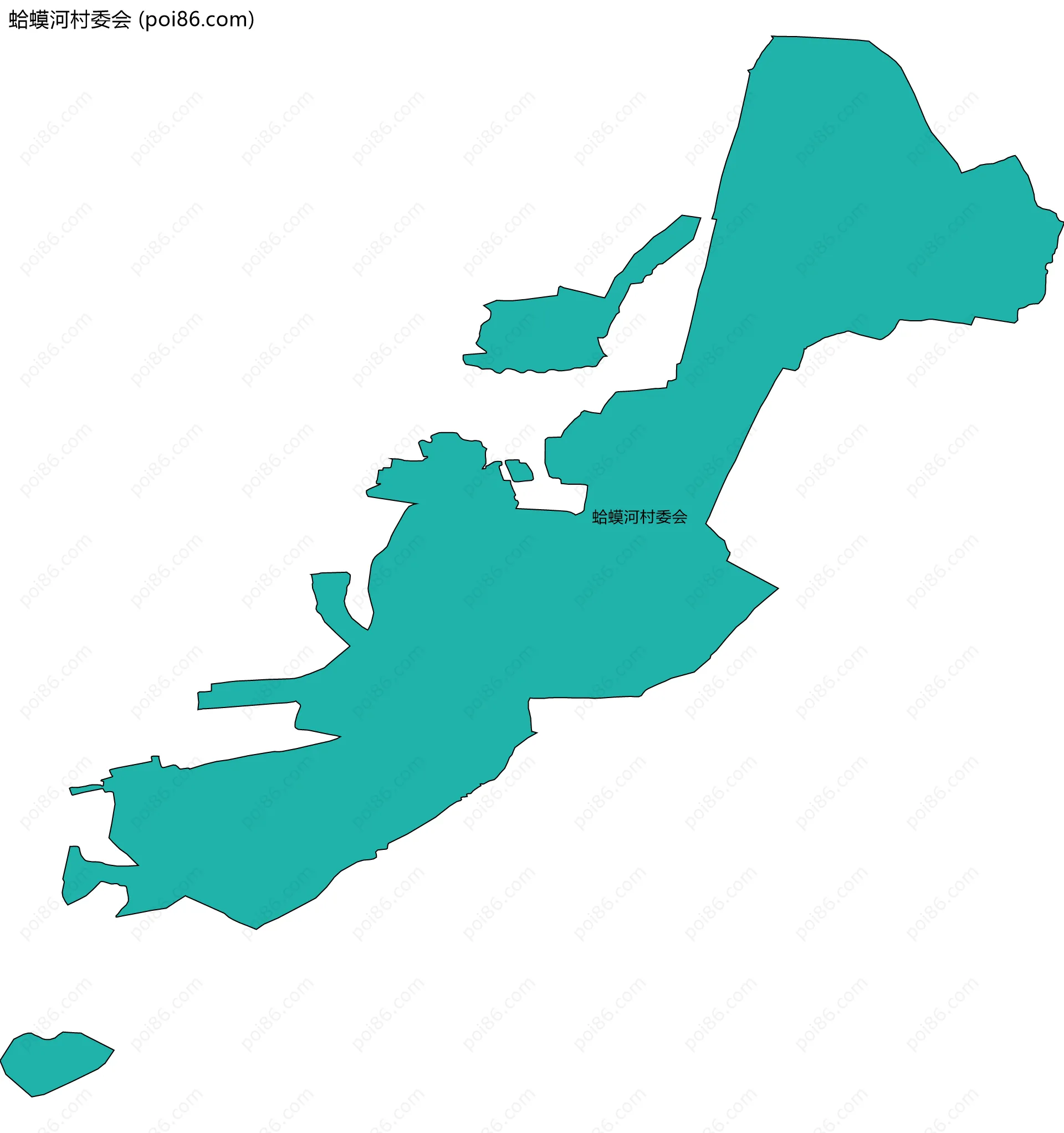 蛤蟆河村委会边界地图