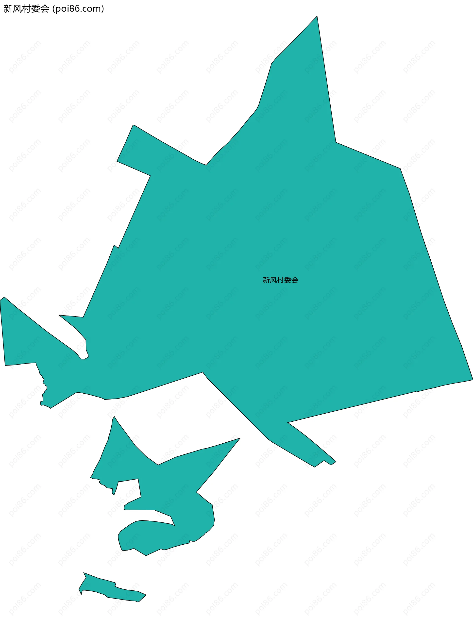 新风村委会边界地图