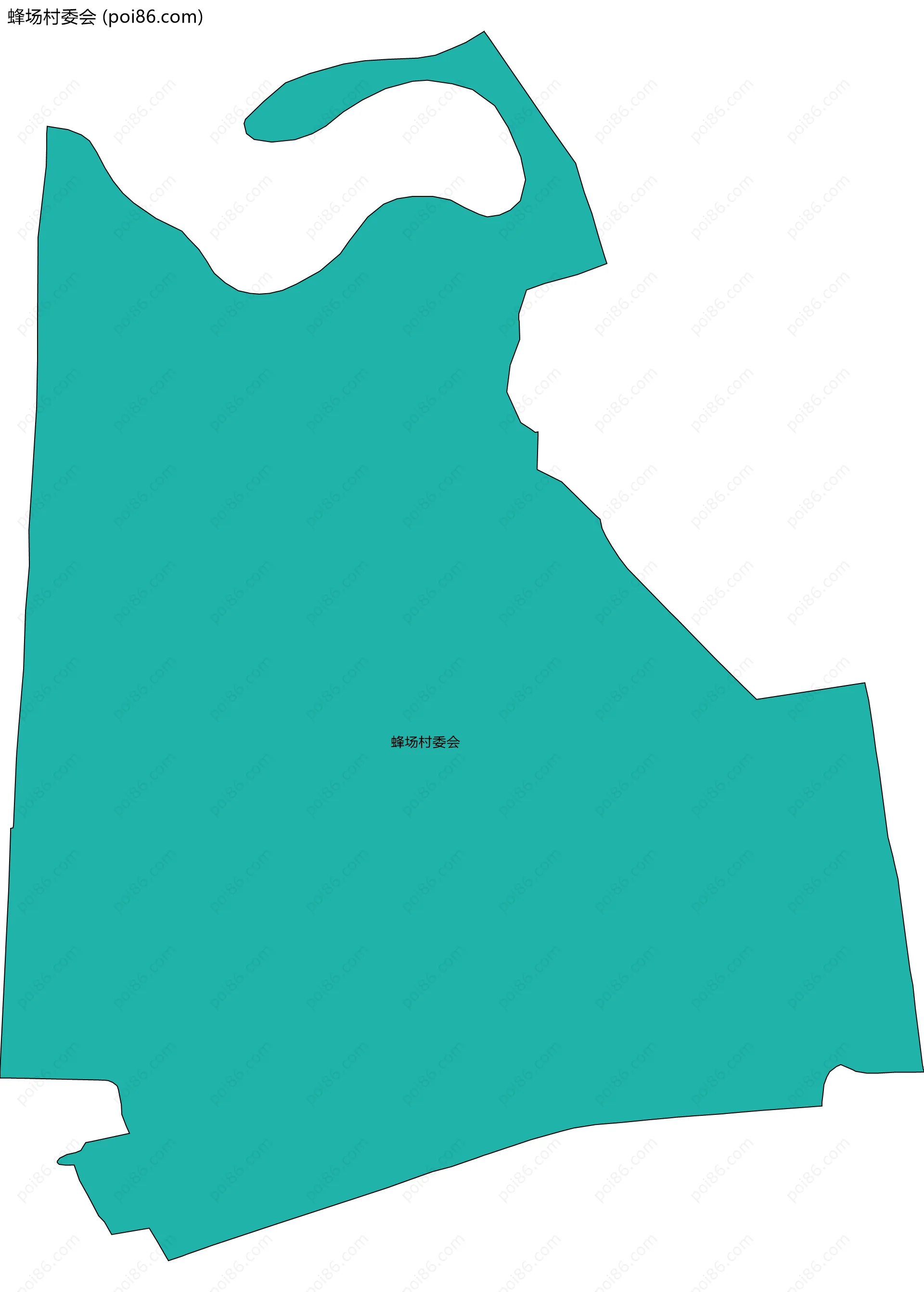 蜂场村委会边界地图