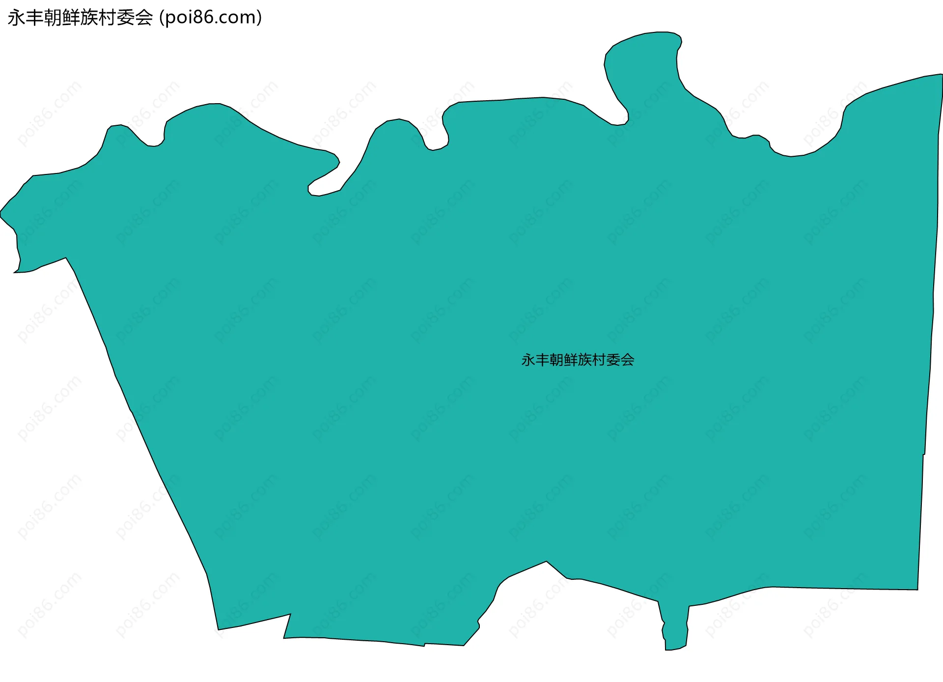 永丰朝鲜族村委会边界地图