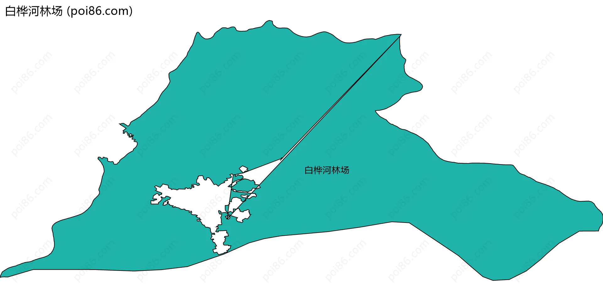 白桦河林场边界地图