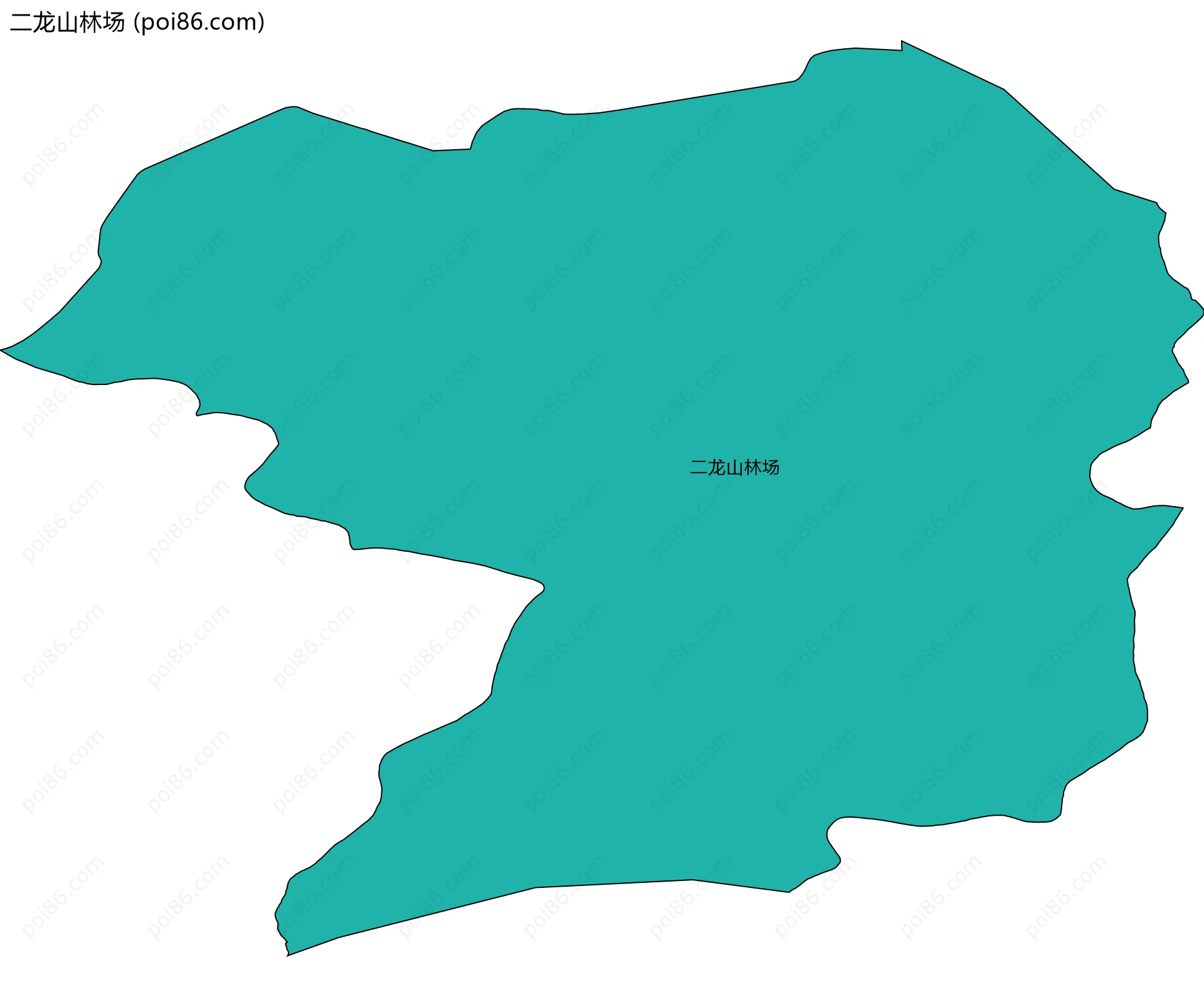 二龙山林场边界地图
