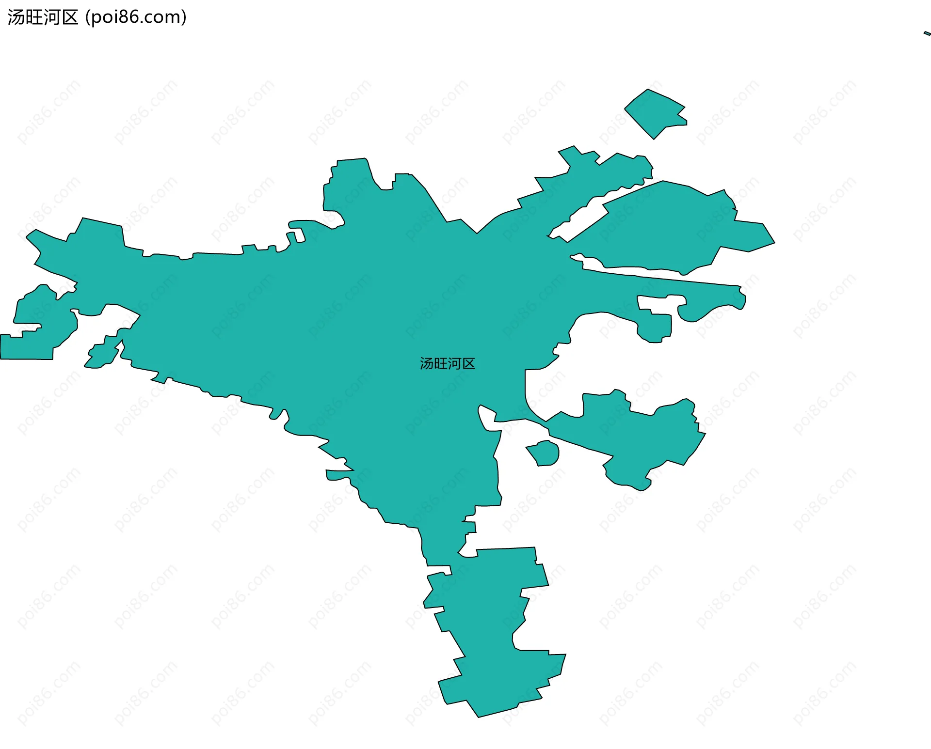 汤旺河区边界地图