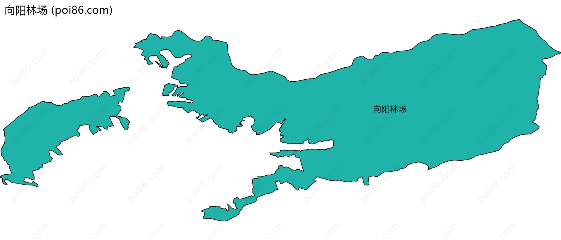 向阳林场边界地图
