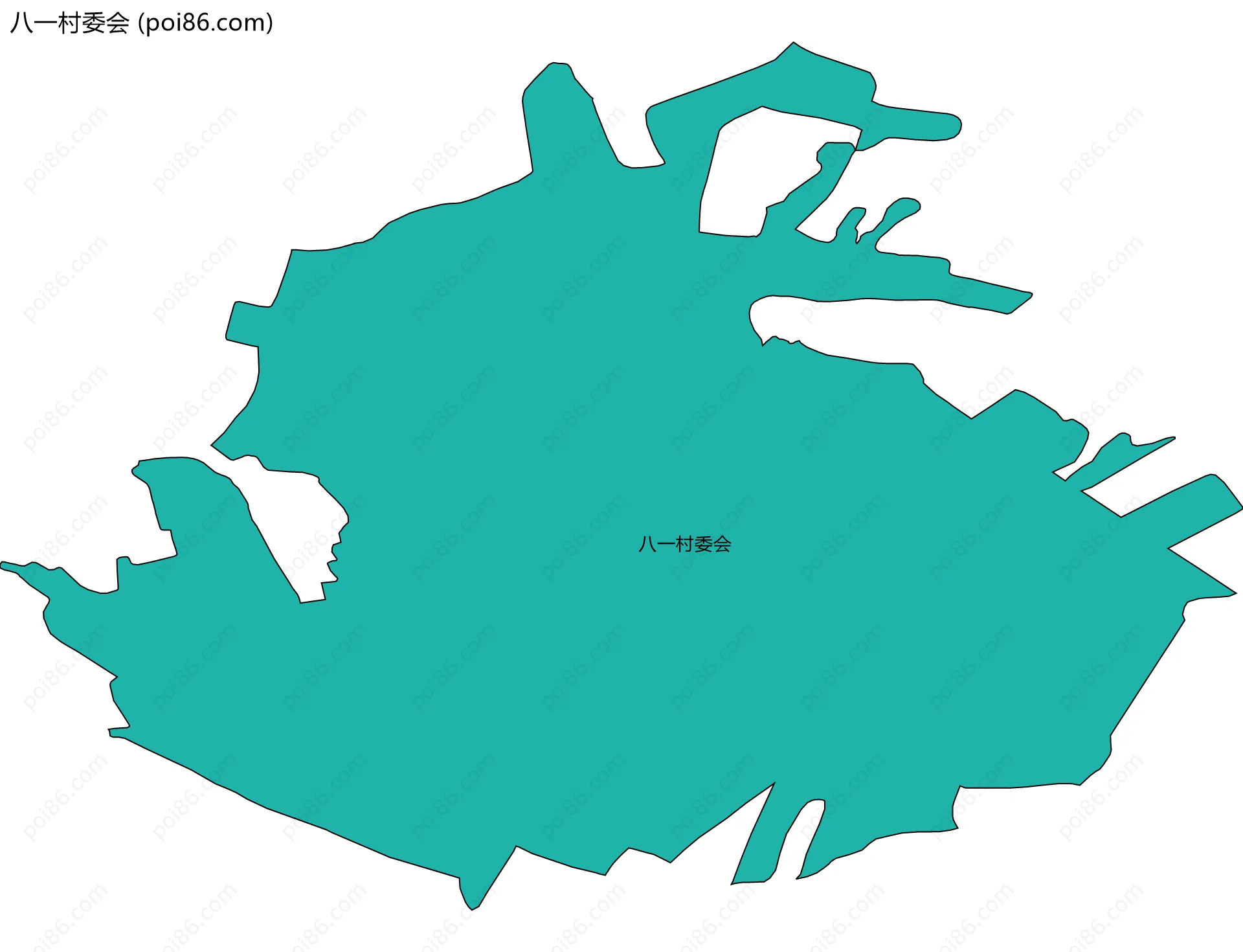 八一村委会边界地图