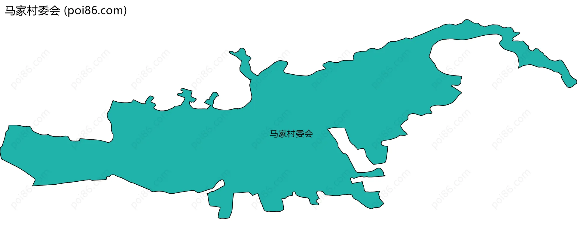 马家村委会边界地图