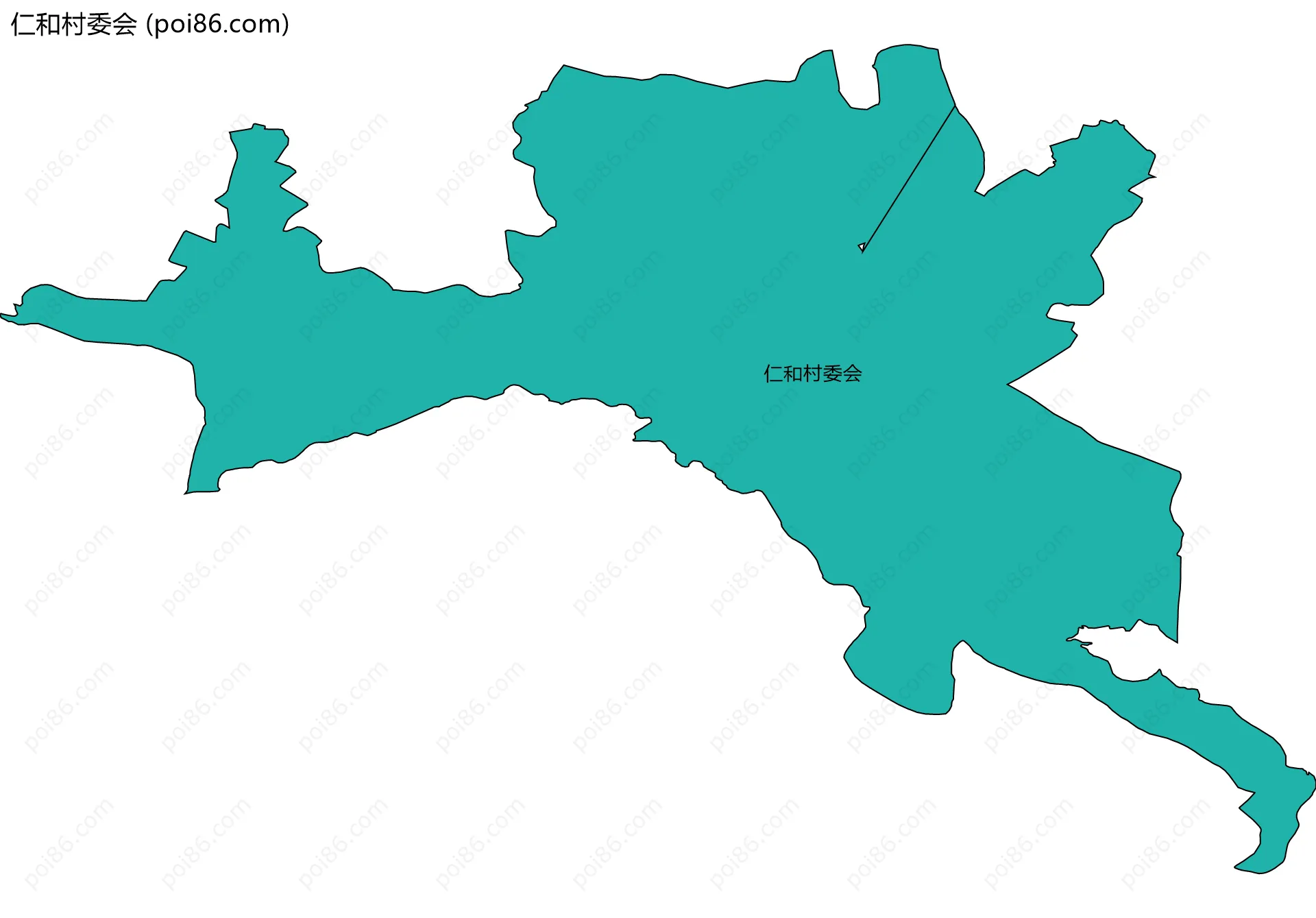 仁和村委会边界地图