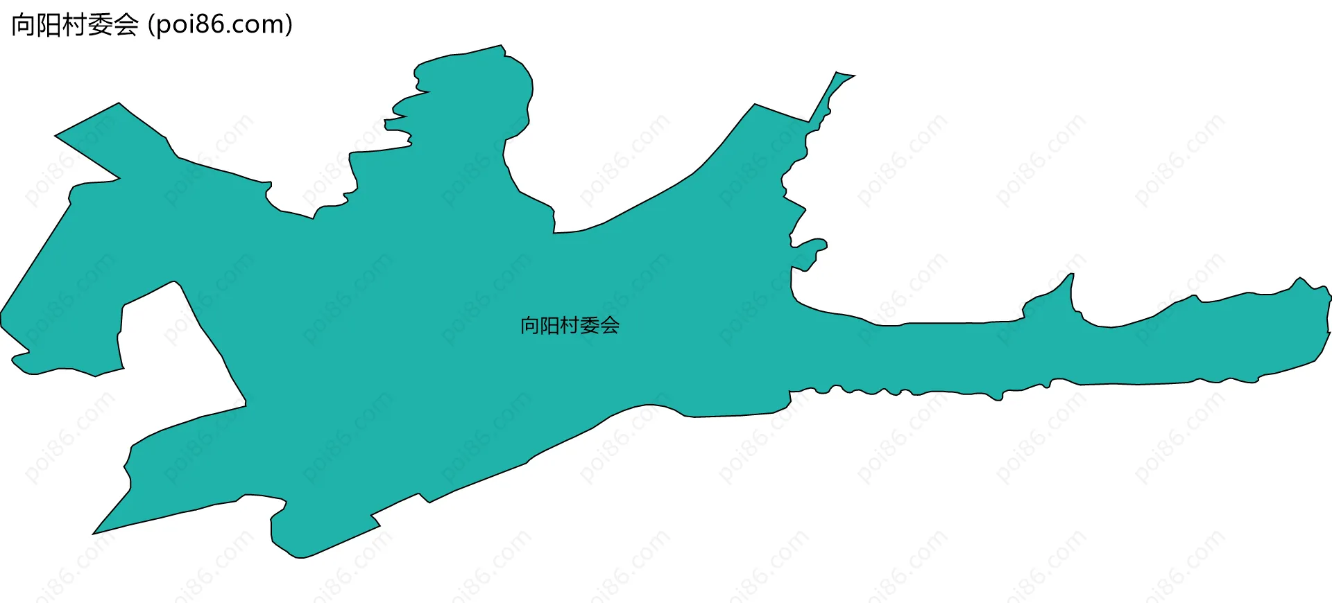 向阳村委会边界地图