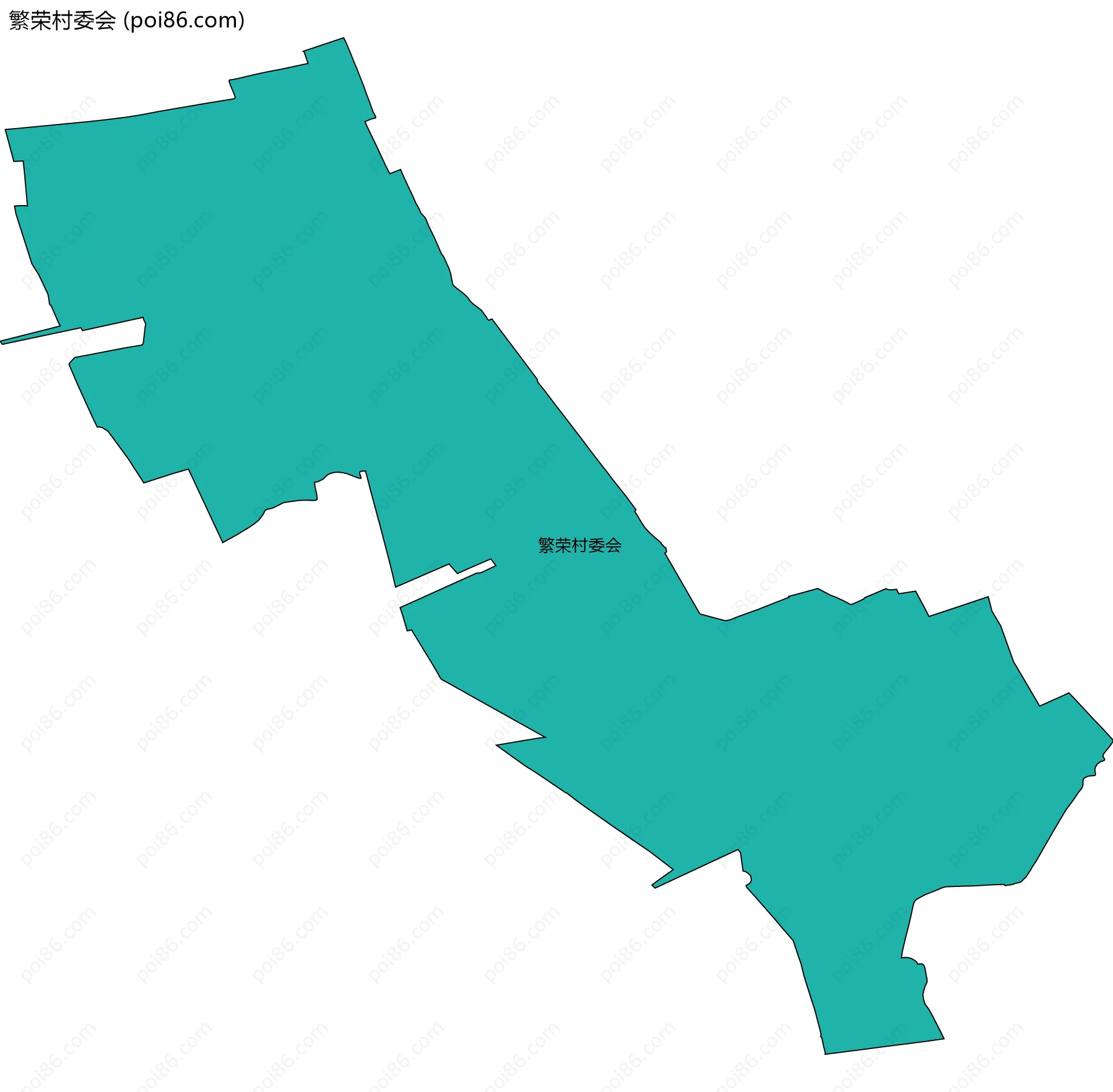 繁荣村委会边界地图