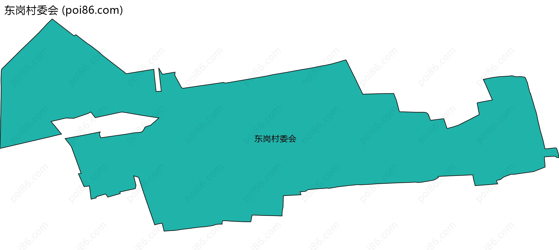 东岗村委会边界地图