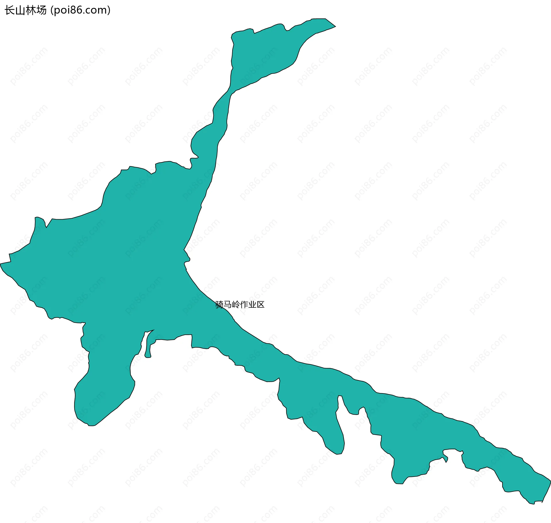 长山林场边界地图(五级行政区划)