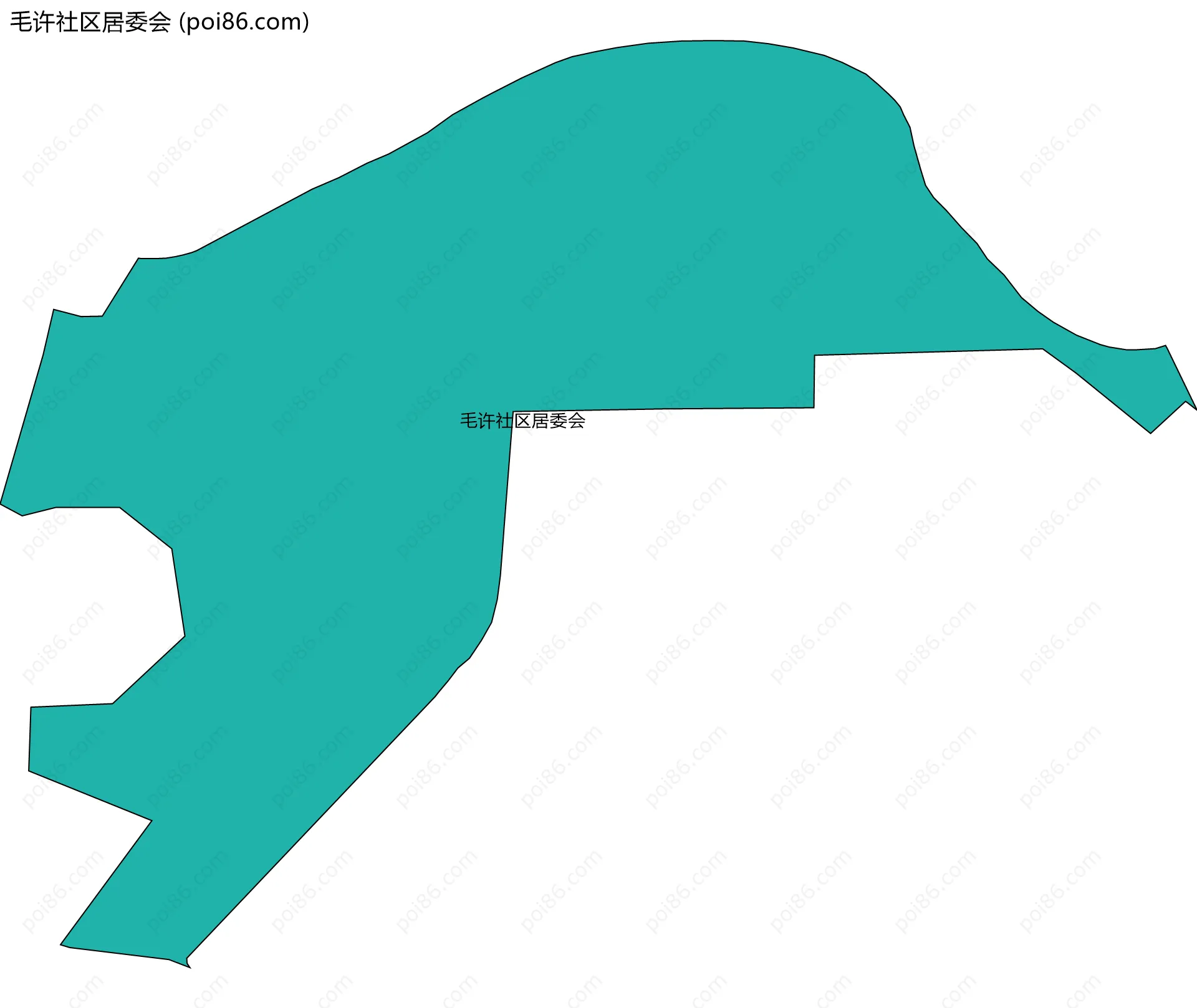 毛许社区居委会边界地图