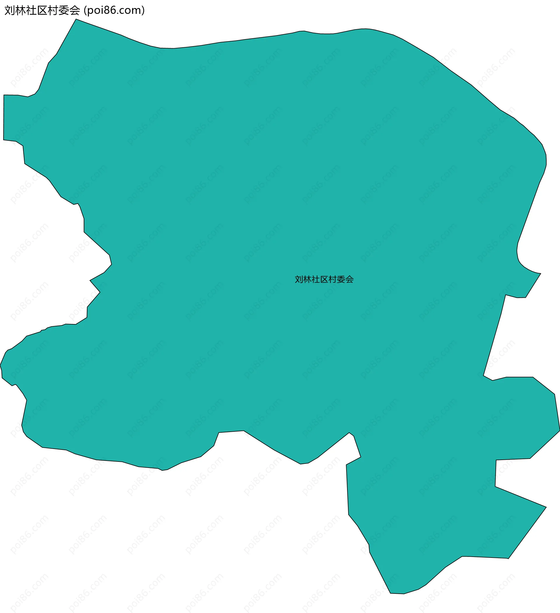 刘林社区村委会边界地图
