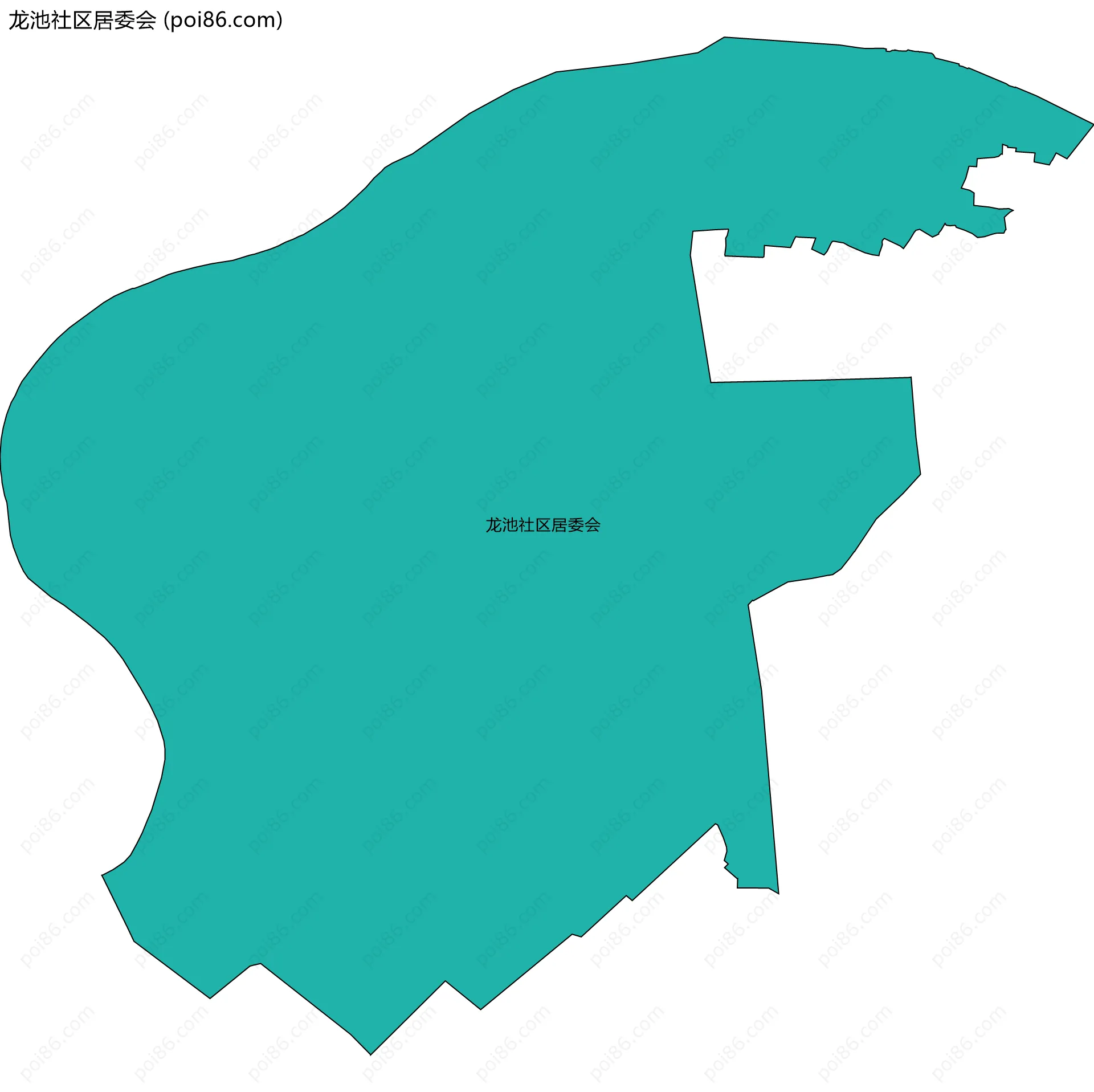 龙池社区居委会边界地图