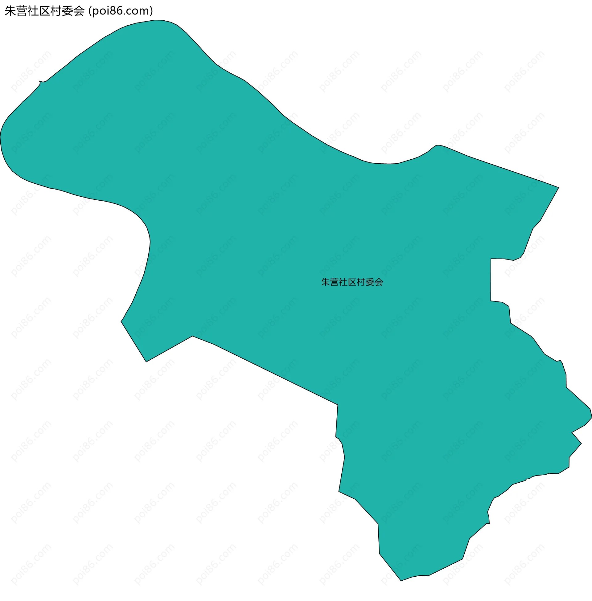 朱营社区村委会边界地图