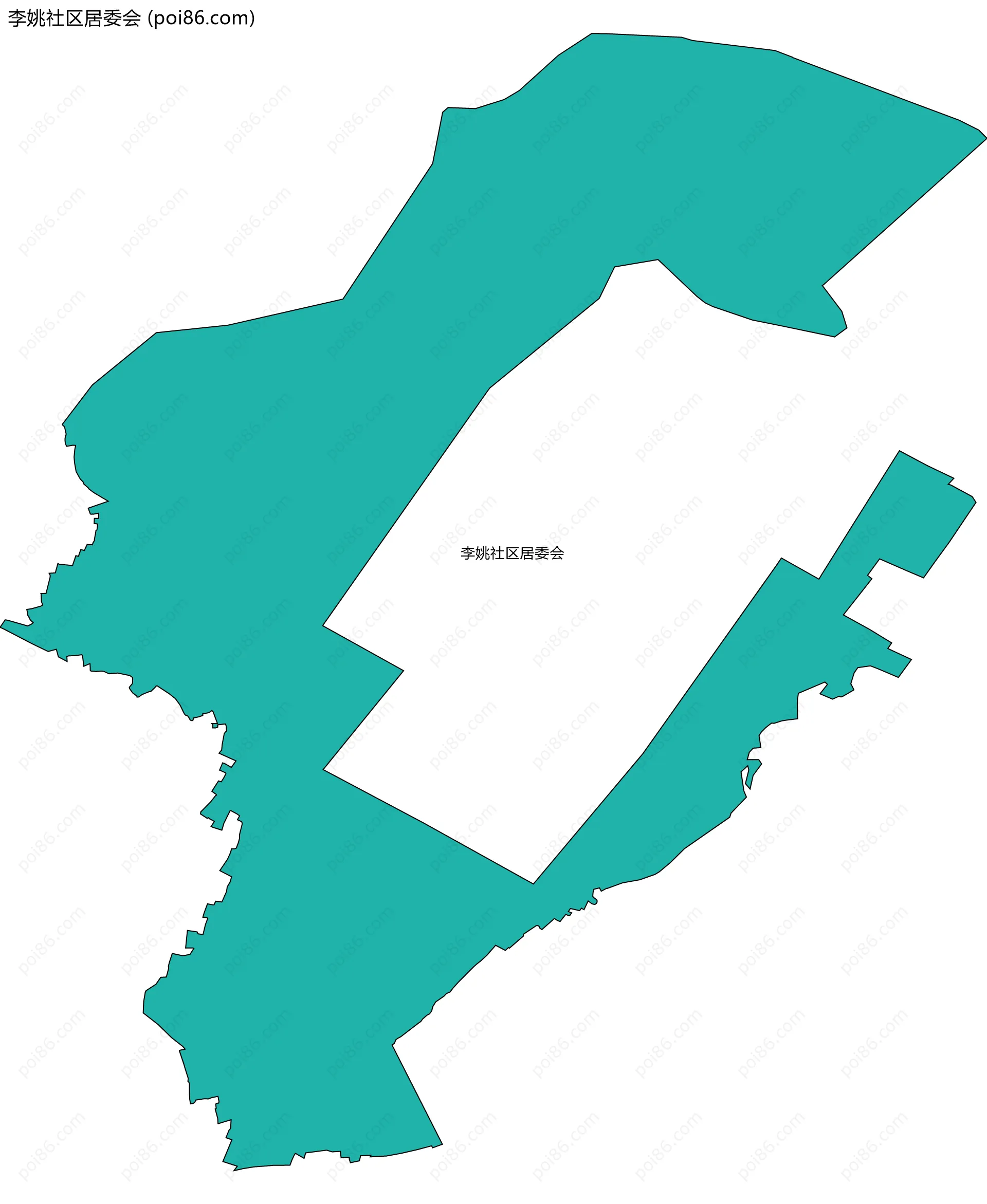 李姚社区居委会边界地图