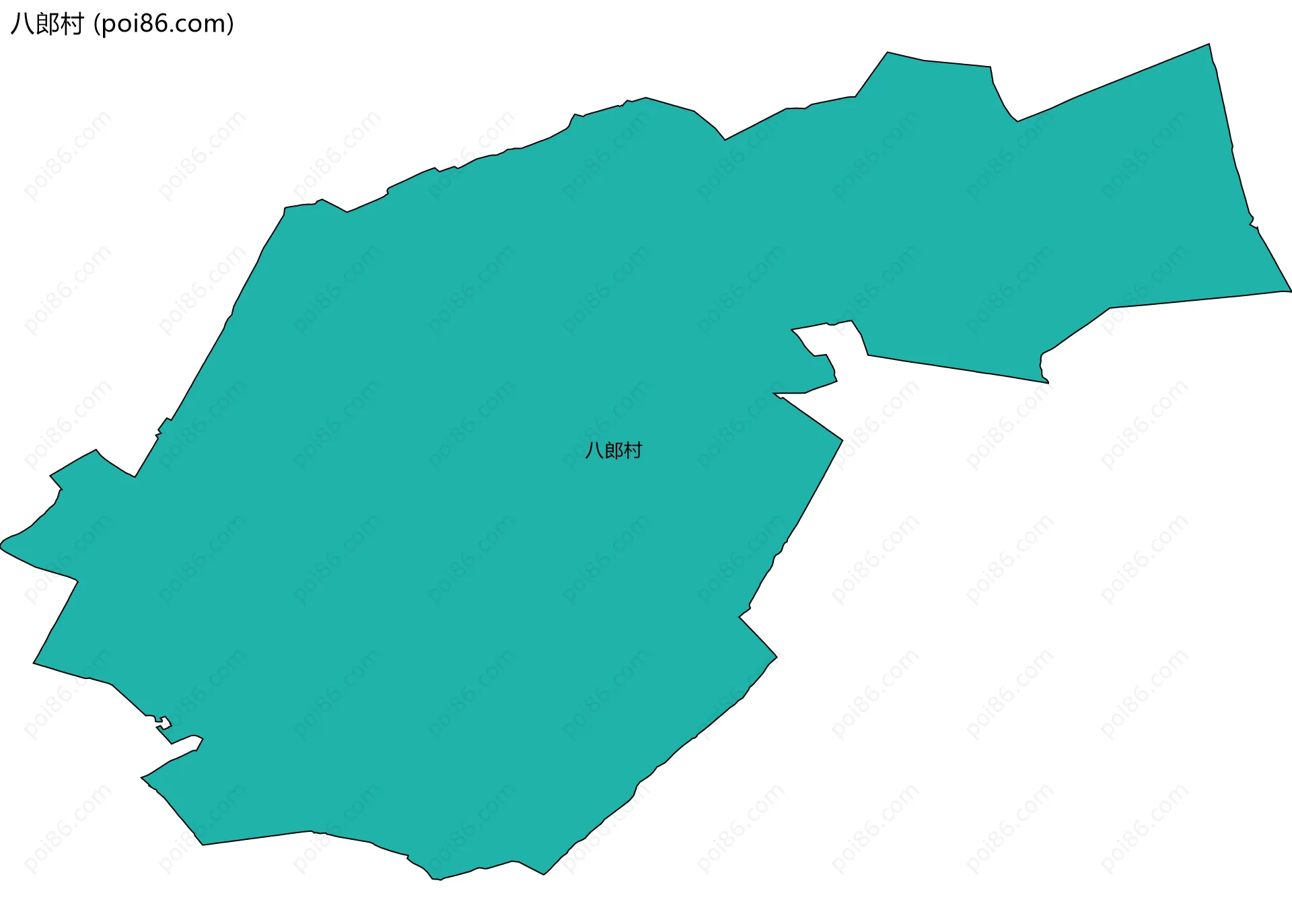 八郎村边界地图