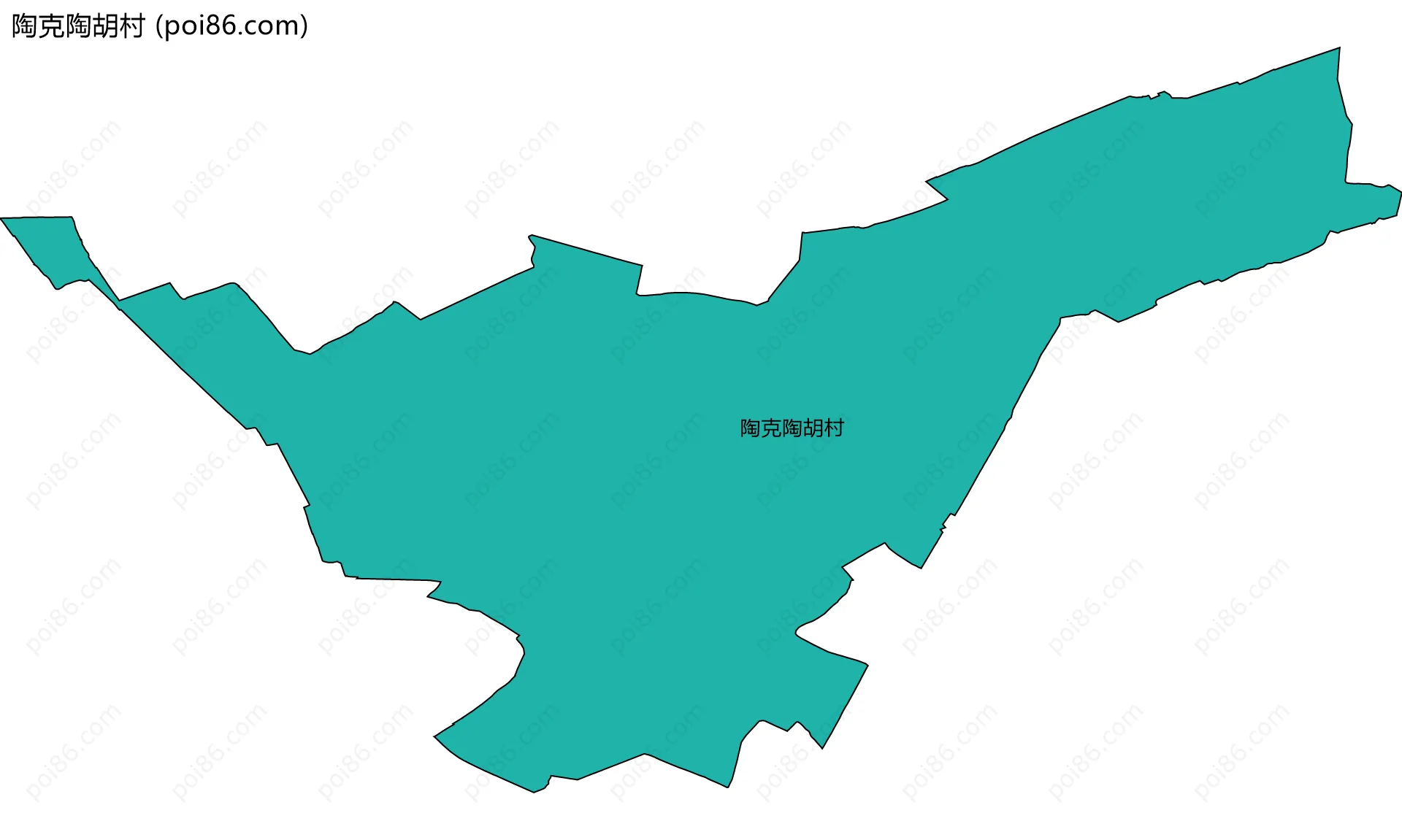 陶克陶胡村边界地图
